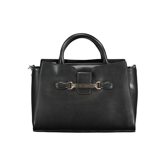 "Nero Poliuretano Women Handbag"