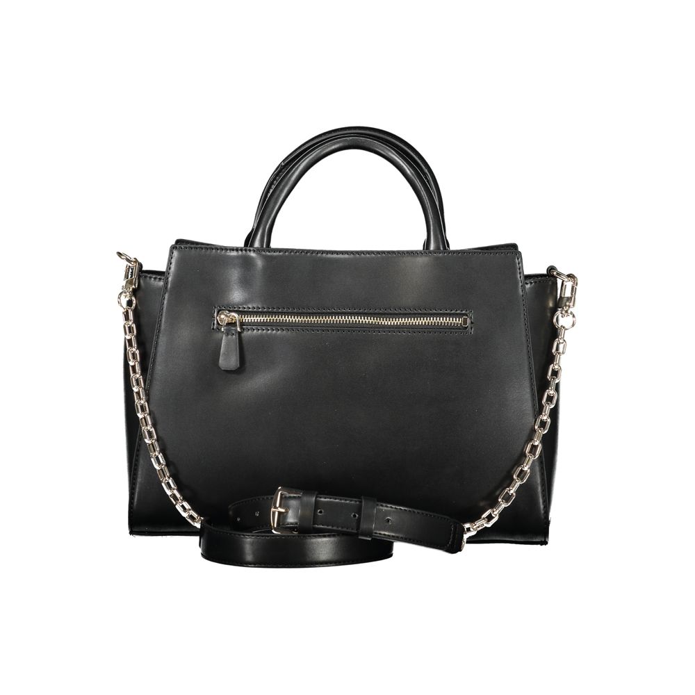 "Nero Poliuretano Women Handbag"