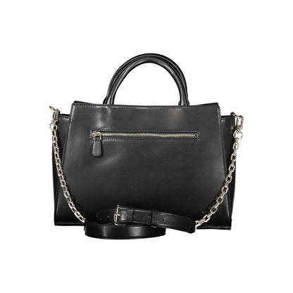"Nero Poliuretano Women Handbag"