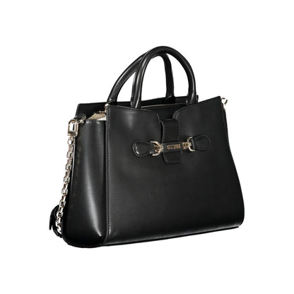 "Nero Poliuretano Women Handbag"