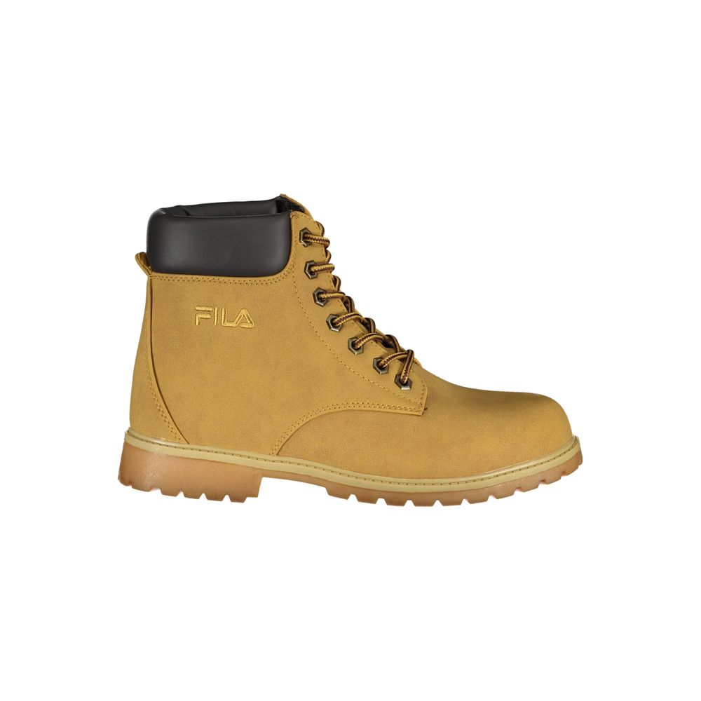 Yellow Polyester Women Boot