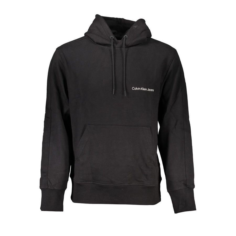 Black Cotton Men Sweater
