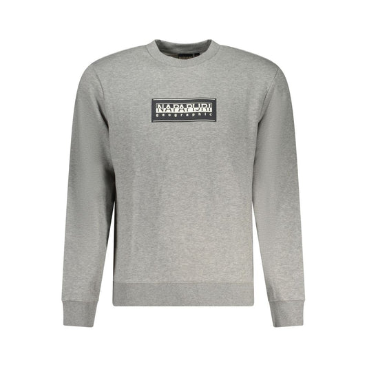 Gray Cotton Men Sweatshirt