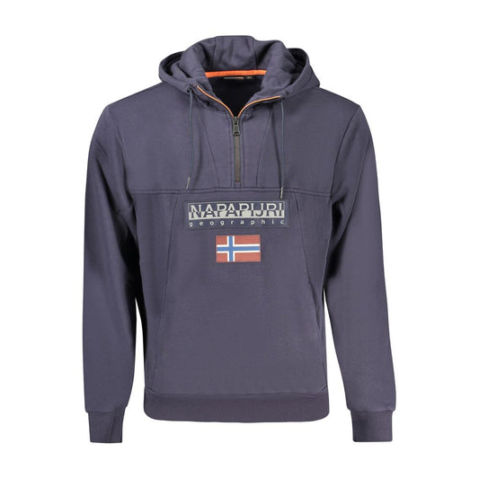 Blue Cotton Men's Hoodie