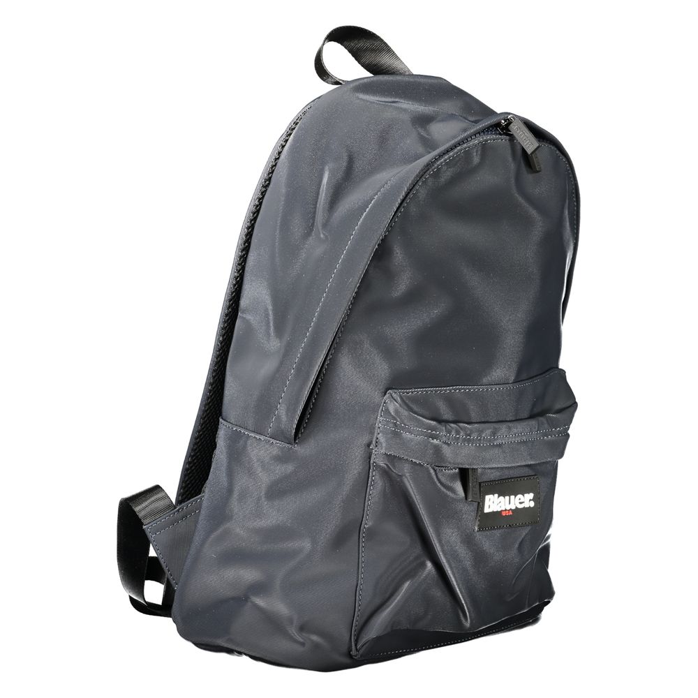 Blu Polyester Men Backpack