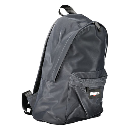 Blu Polyester Men Backpack