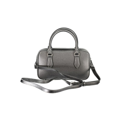 Argento Polyurethane Women Handbag