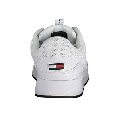 White Polyurethane Men Sneaker