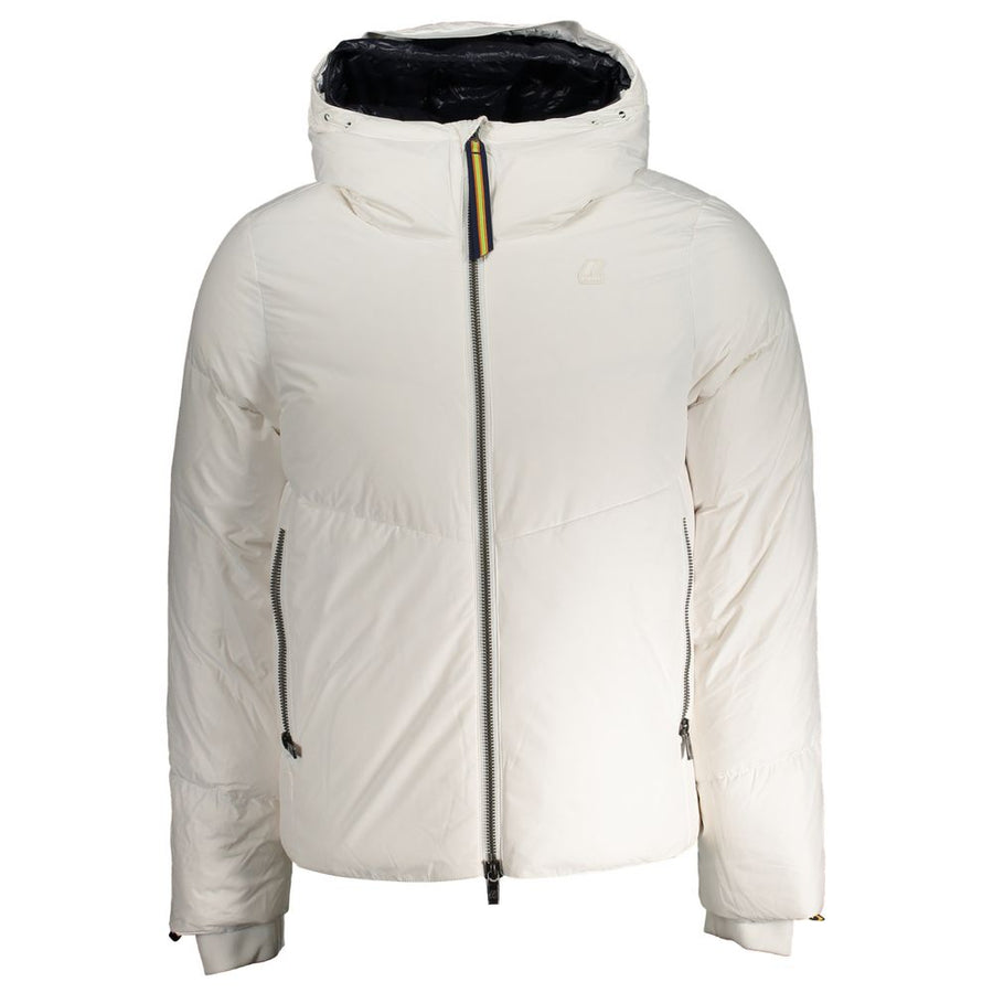 White Polyester Men Jacket