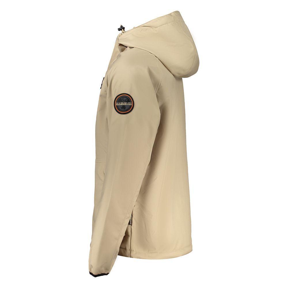 Beige Recycled Polyester Men Jacket