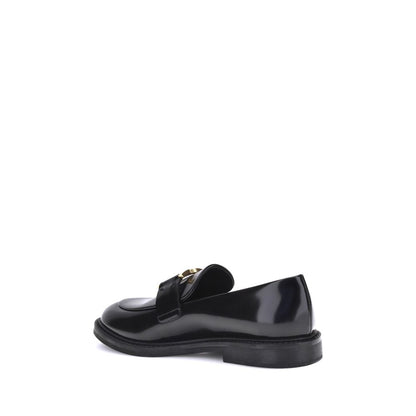 Black Calf Leather Bos Taurus Slip-On Loafers