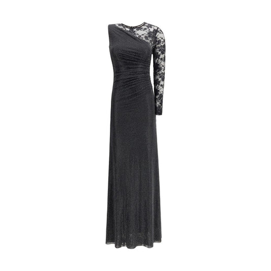 Black Polyester Casual Dress