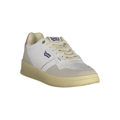 White Polyurethane Women Sneaker