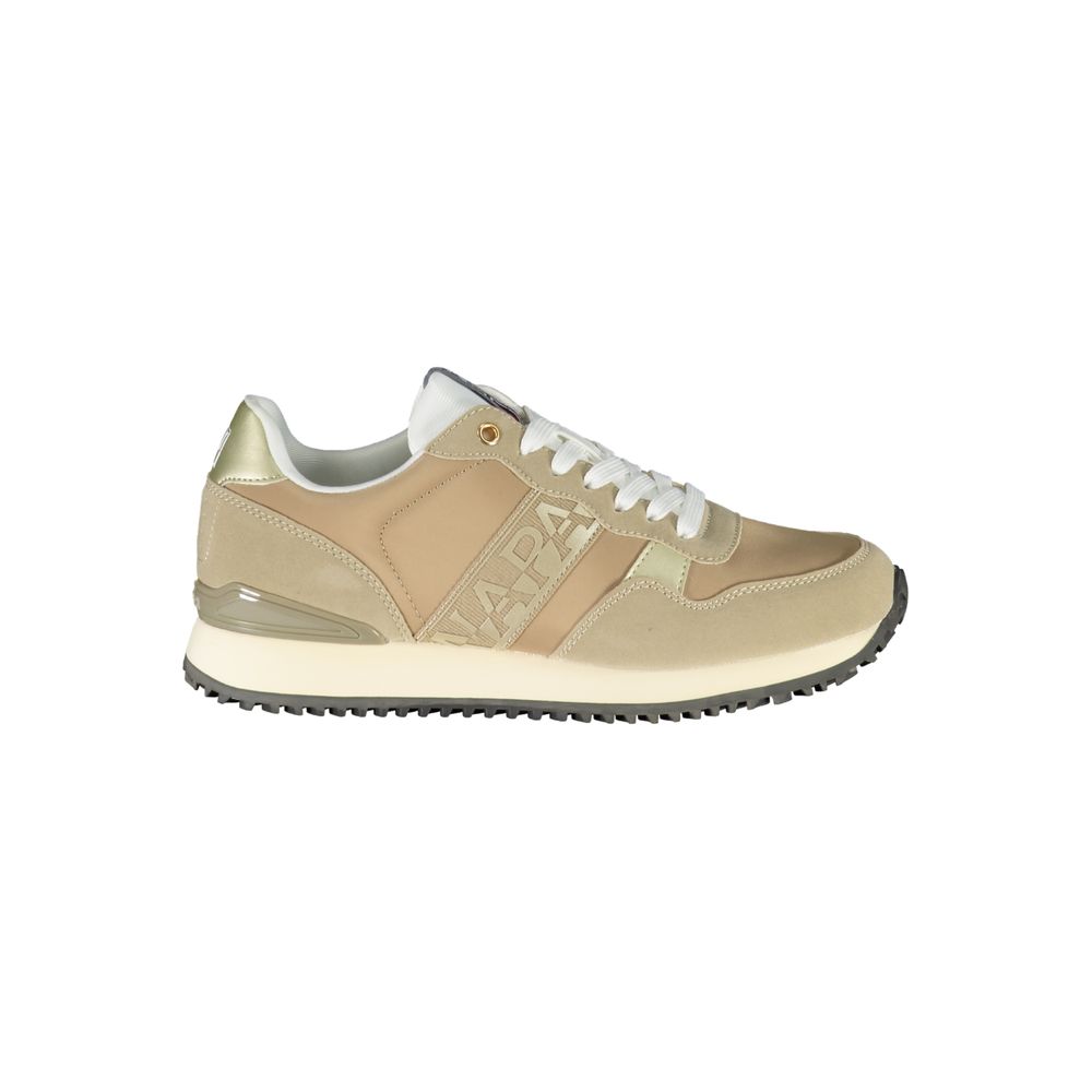 Beige Polyester Women Sneaker