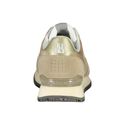 Beige Polyester Women Sneaker