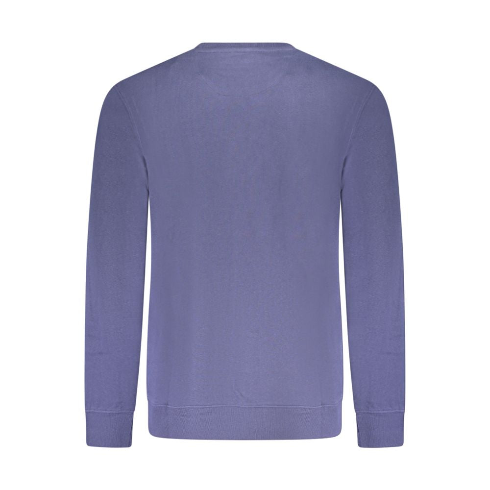 Blue Cotton Men Sweater
