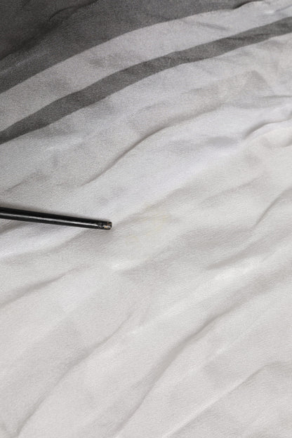 White Black Silk Warmer Wrap Foulard Scarf