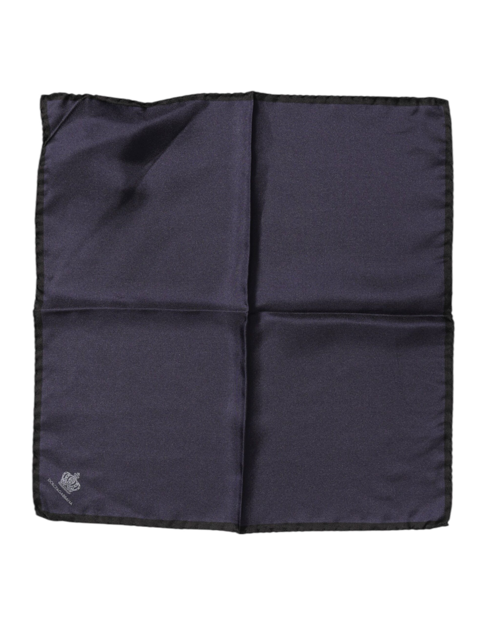 Blue DG Crown Silk Square Men Foulard Scarf