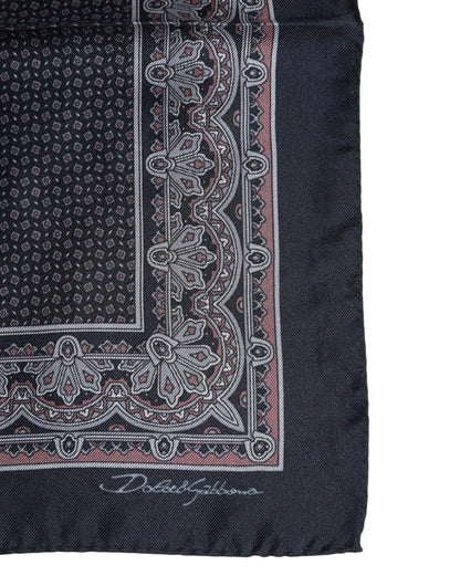 Multicolor Fantasy Silk Square Foulard Scarf