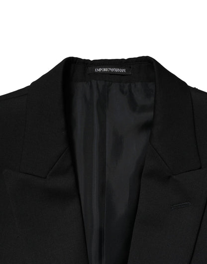 Black Double Breasted Men Jacket Suit Blazer