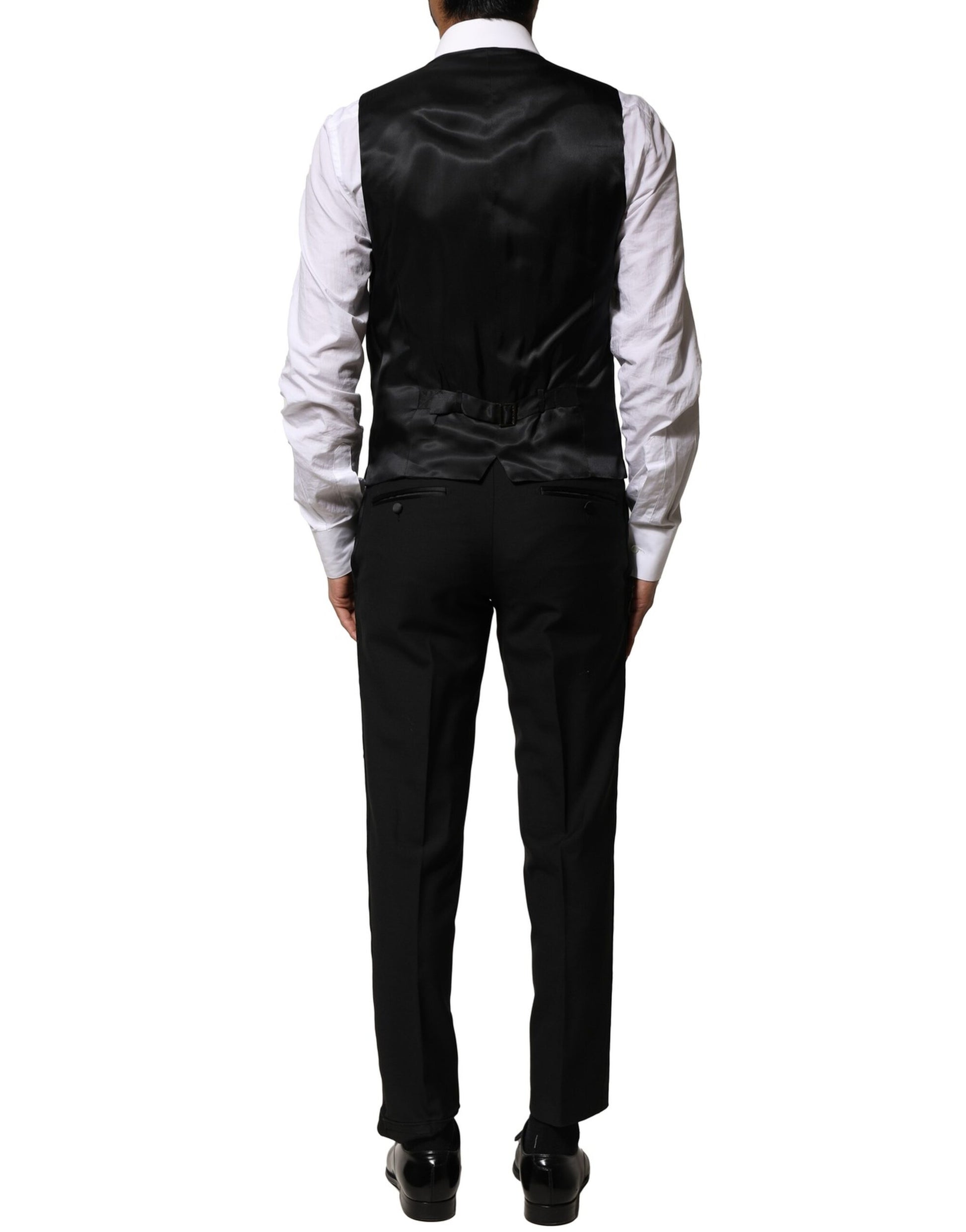 Black Wool 3 Piece Single Breasted Suit
