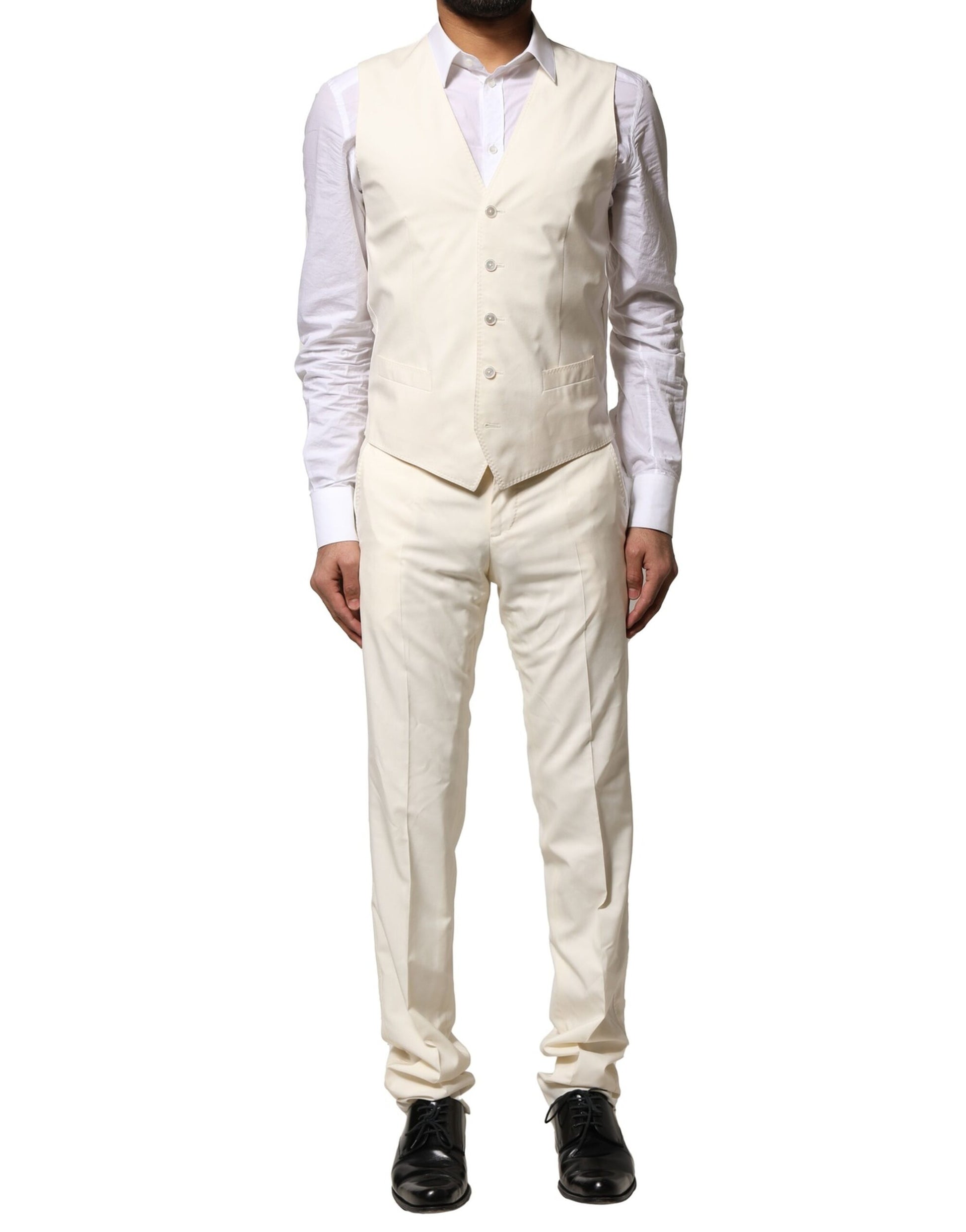 Ivory Wool 3 Piece Single Breasted Suit