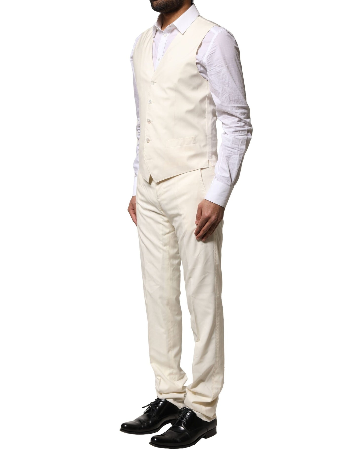 Ivory Wool 3 Piece Single Breasted Suit