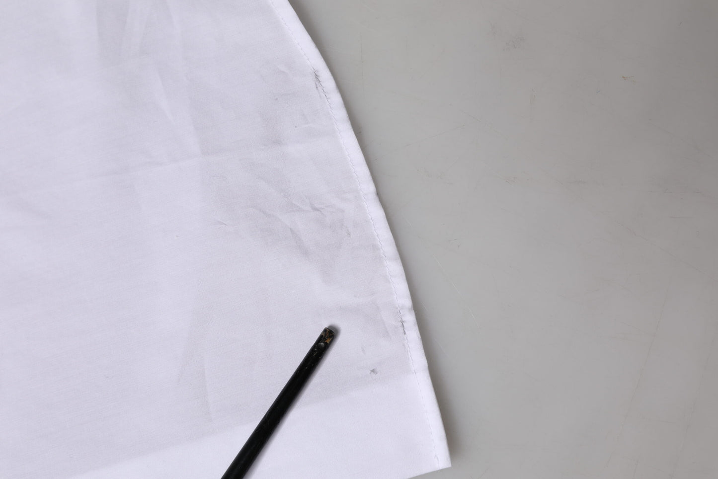 White Cotton Collared Short Sleeves Top