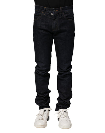 Black Cotton Skinny Denim Men Jeans