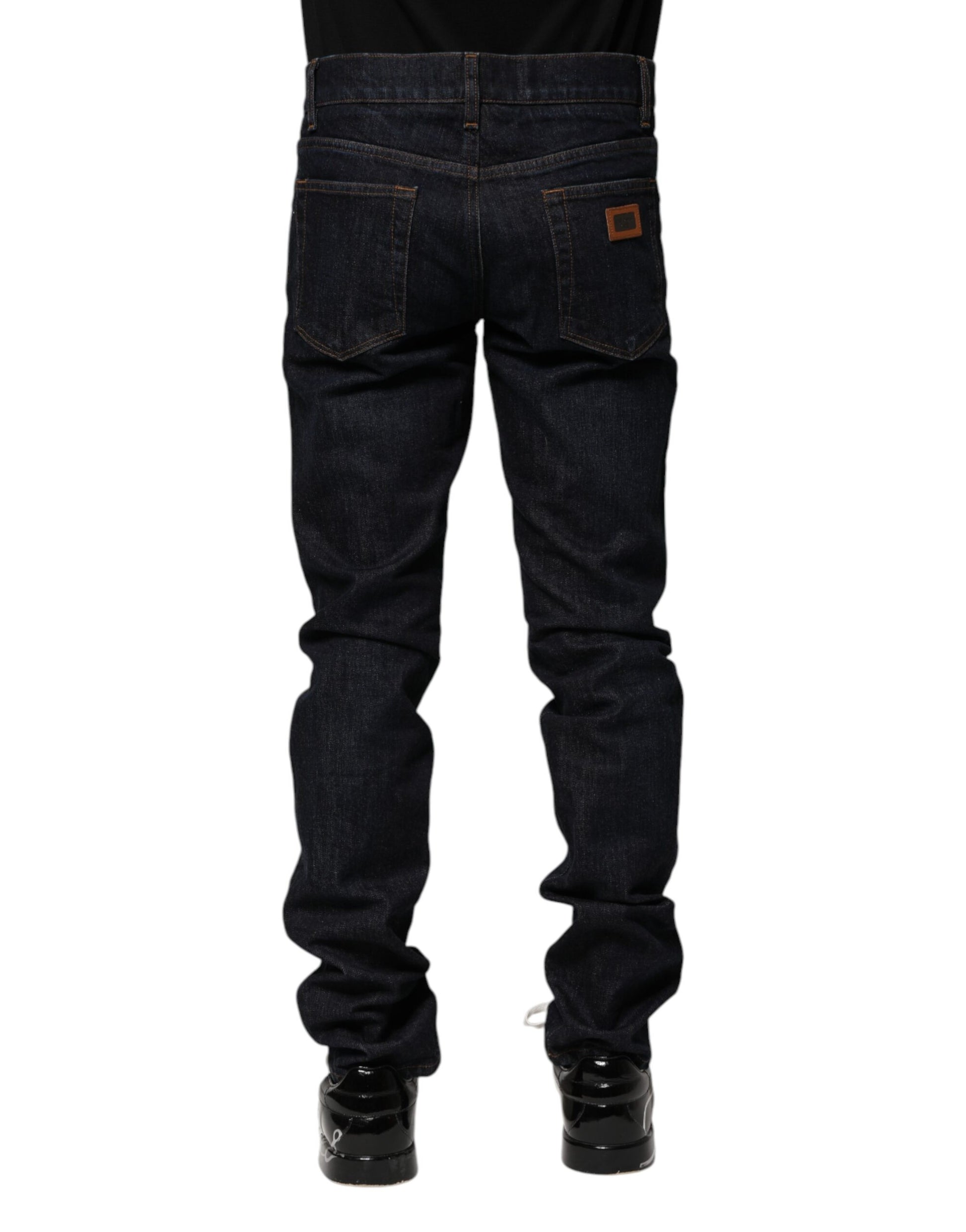 Black Cotton Skinny Denim Men Jeans