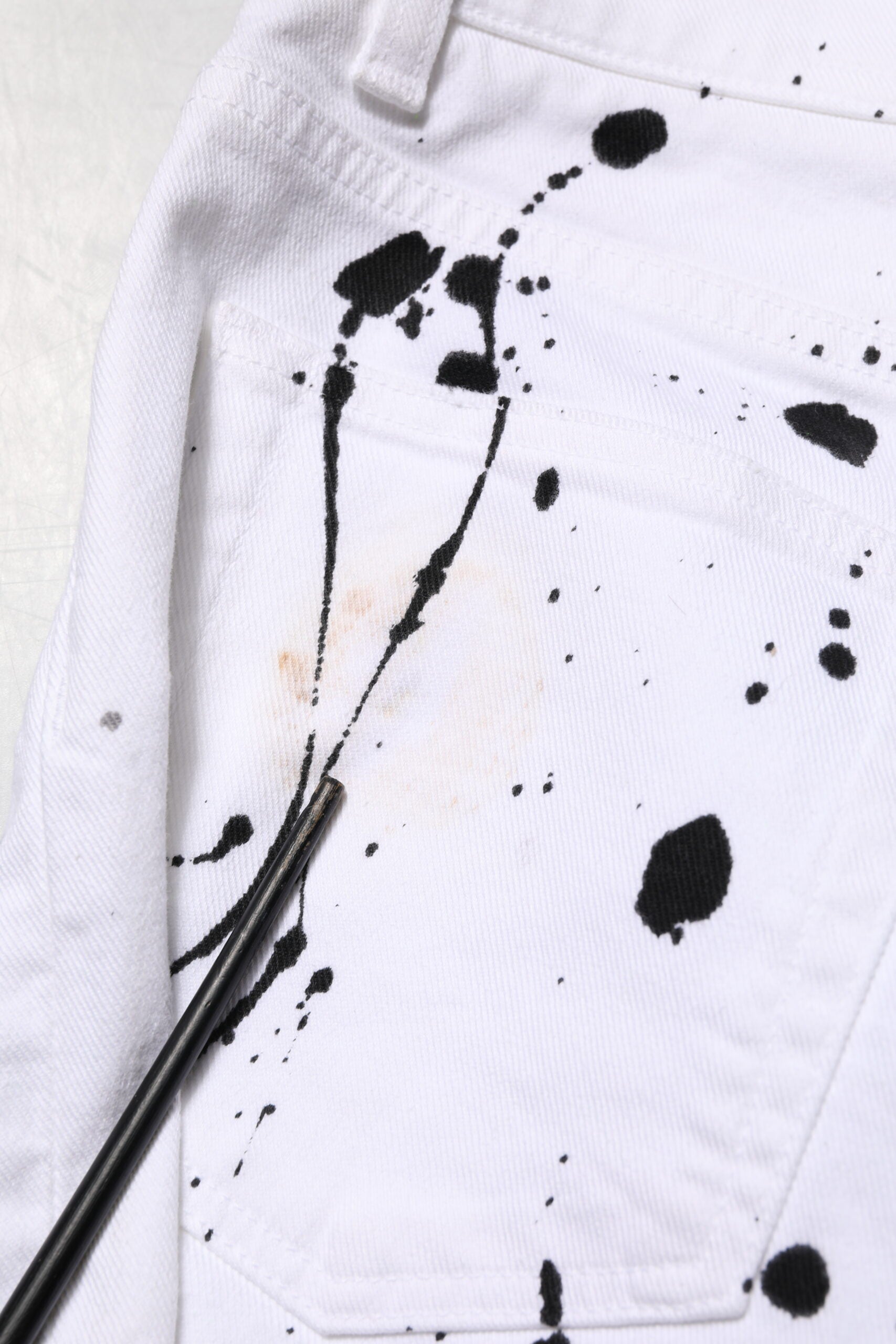 White ColorSplash Skinny Denim Jeans