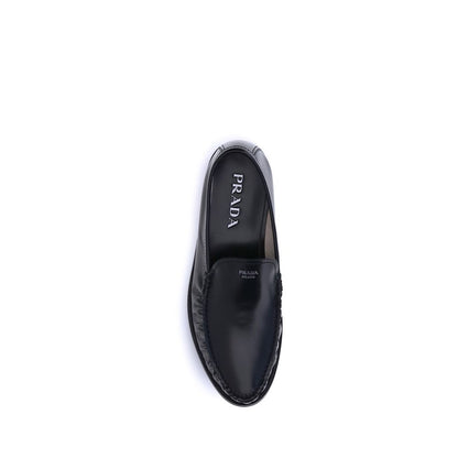 Black Calf Leather Bos Taurus Slip-On Loafers