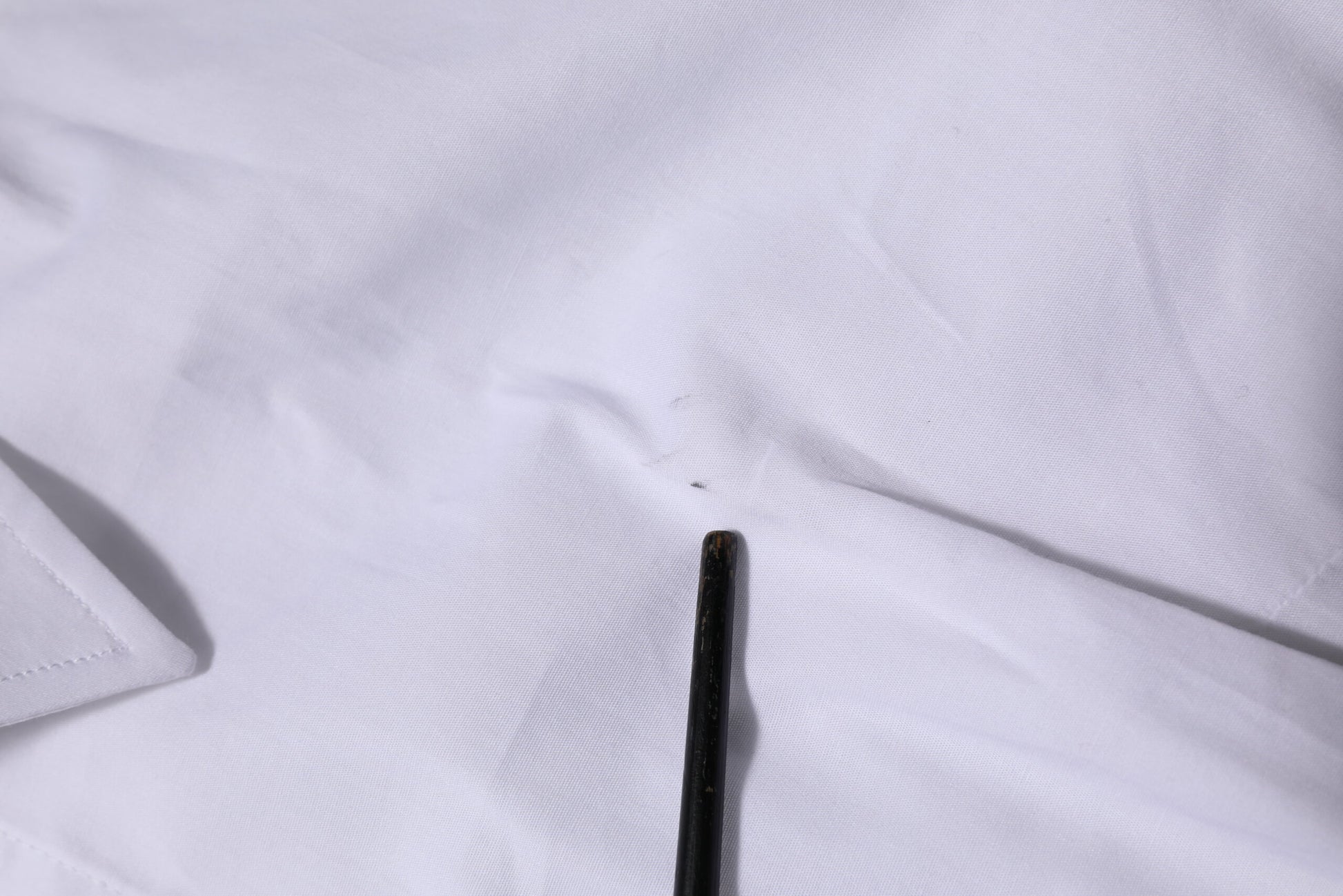 White Cotton Collared Long Sleeves Top Shirt