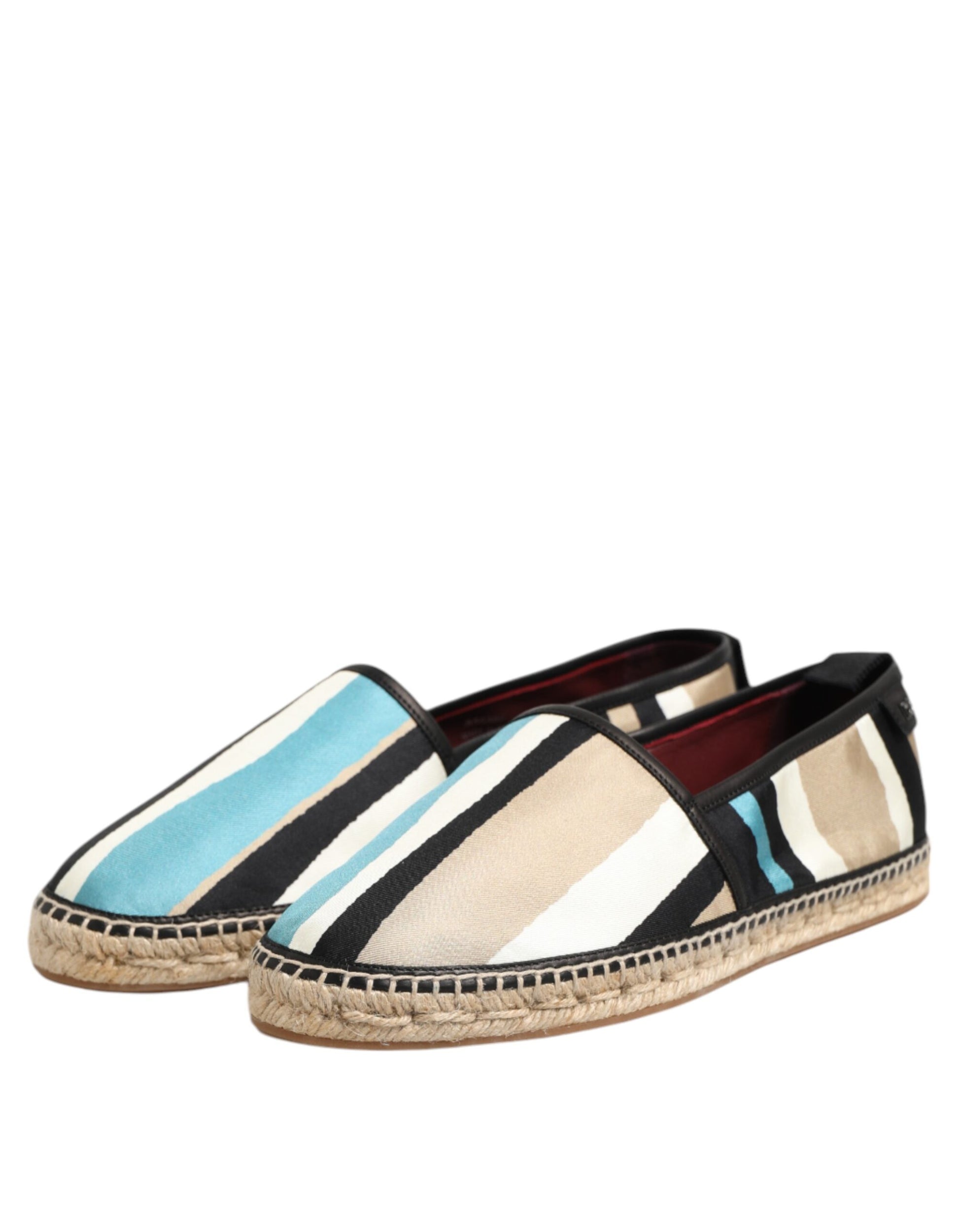 Multicolor Stripes Canvas Flat Espadrille Shoes