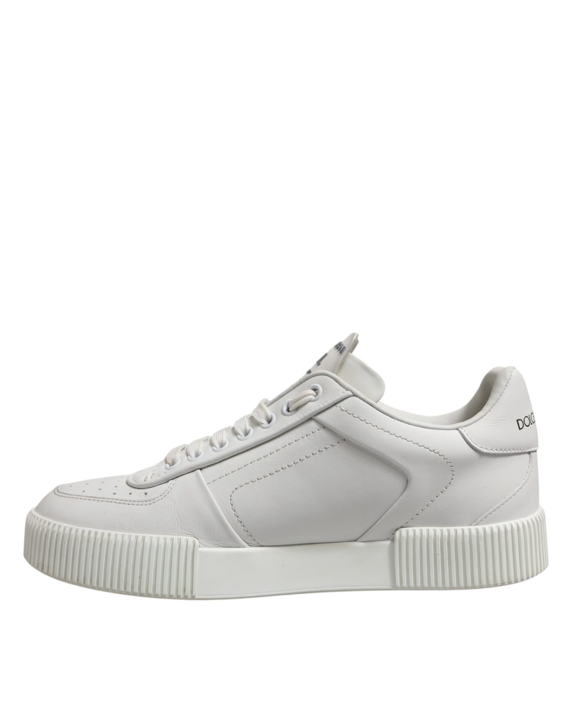 White Miami Leather Low Top Men Sneakers Shoes