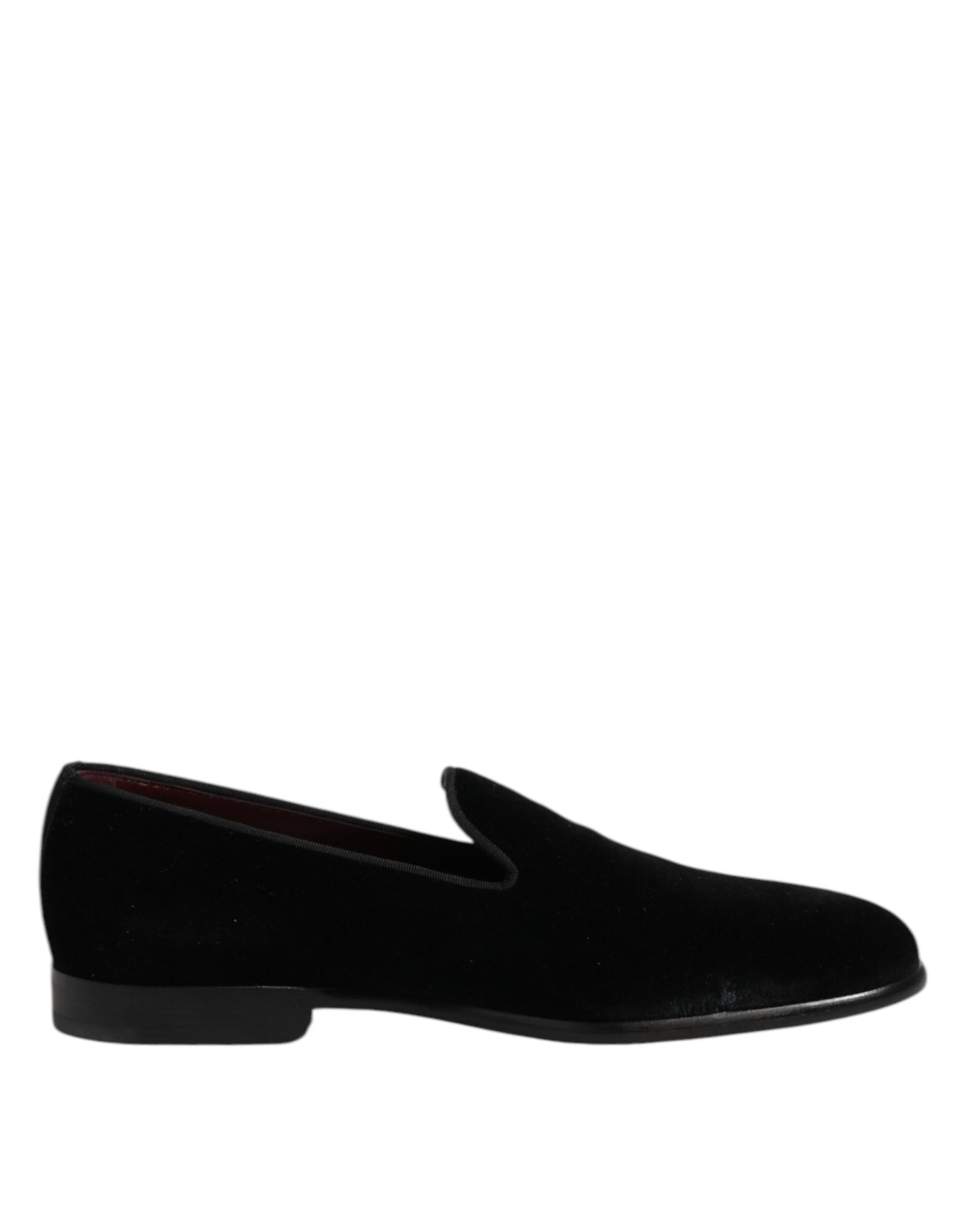 Black Velvet Slip On Loafers Formal Shoes