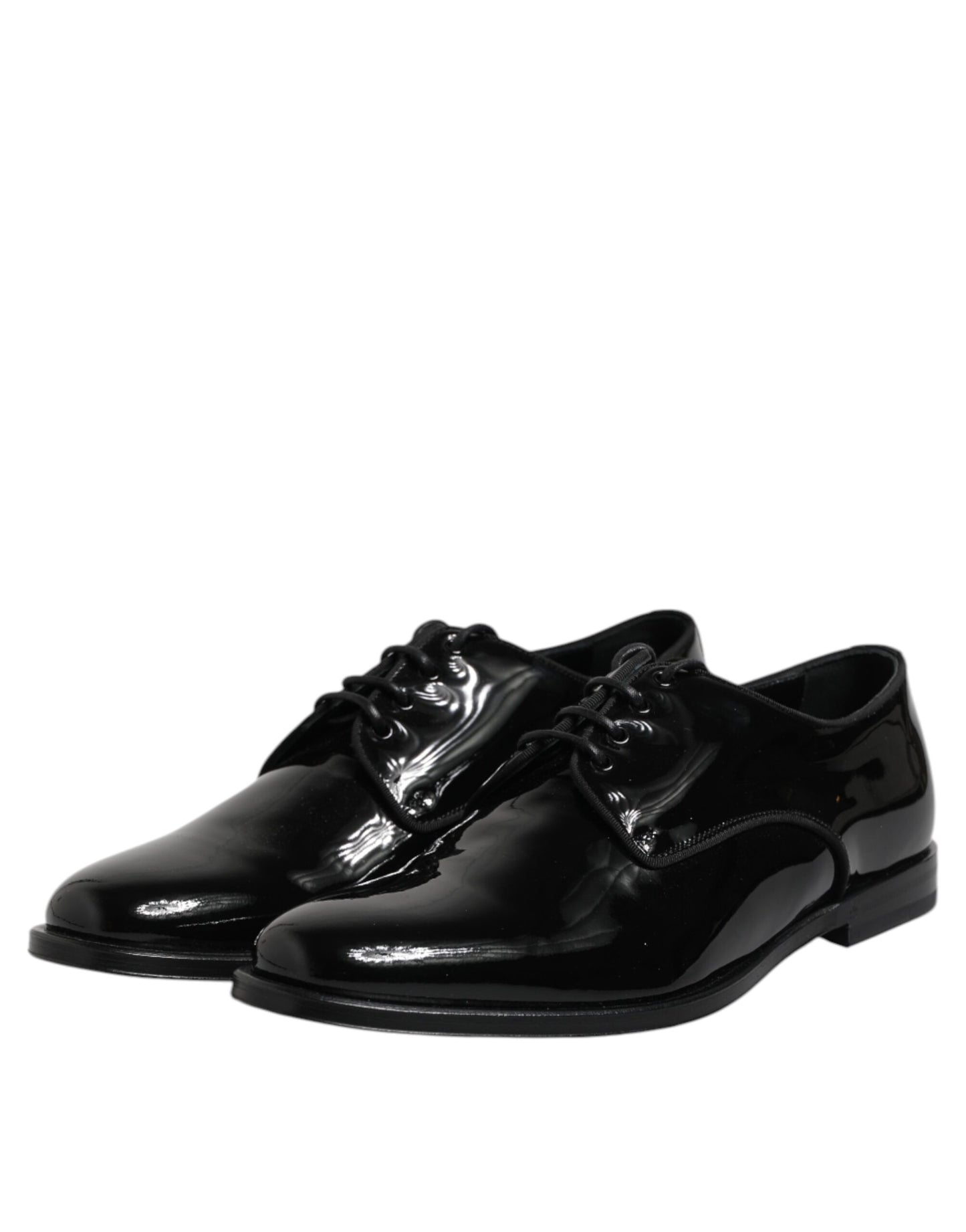 Black Patent Leather Derby Formal Dress Shoes