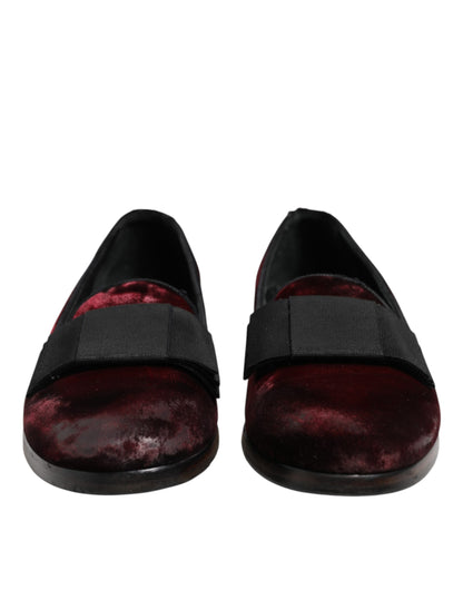 Red Velvet Men Slip On Loafers Dress Shoes