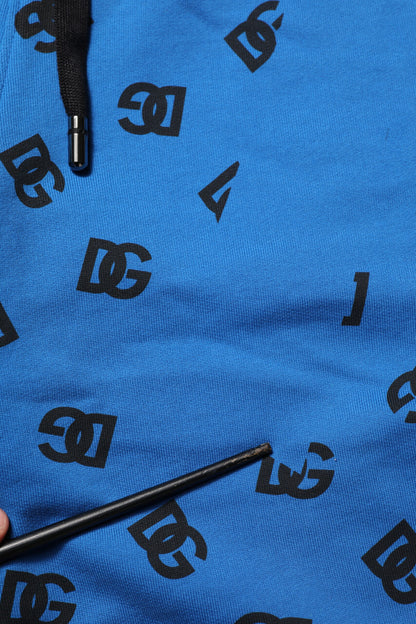 Blue Logo Print Jogger Men Sweatpants Pants