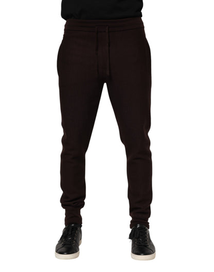 Brown Cashmere Men Jogger Sweatpants Pants
