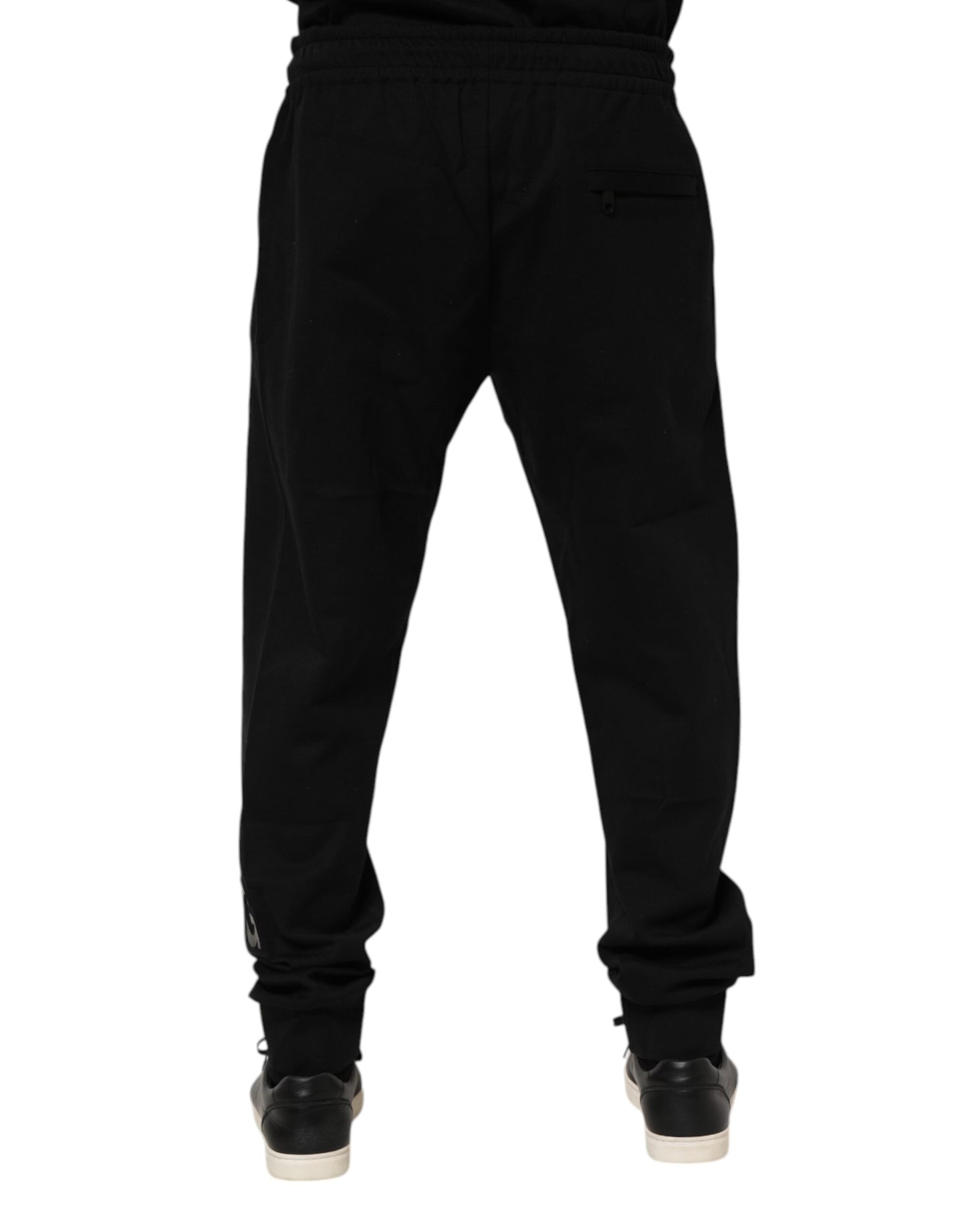 Black Cotton Men Jogger Sweatpants Pants