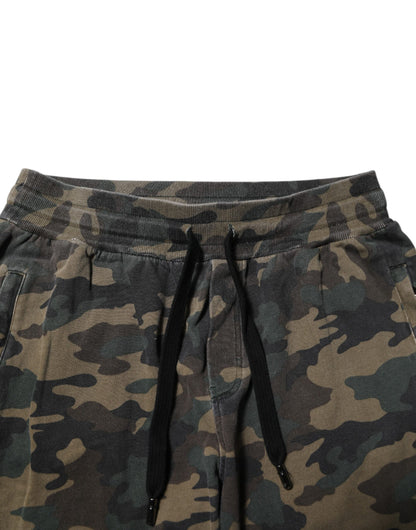 Brown Camouflage Cotton Men Jogger Pants