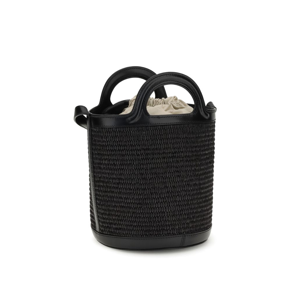 Black Cotton Backet Bag