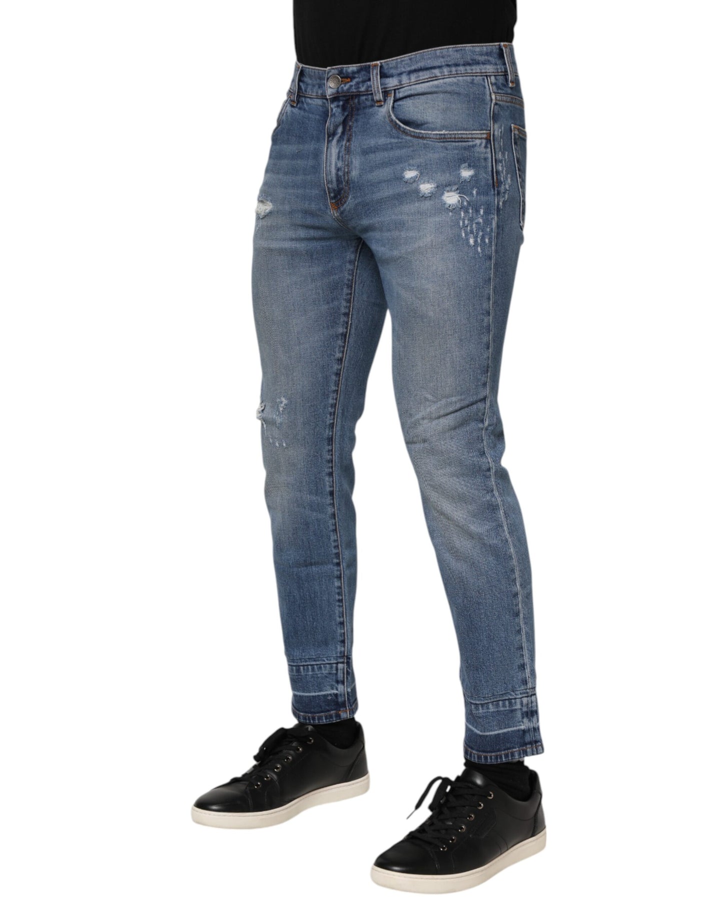 Blue Cotton Logo Plaque COMFORT Denim Jeans
