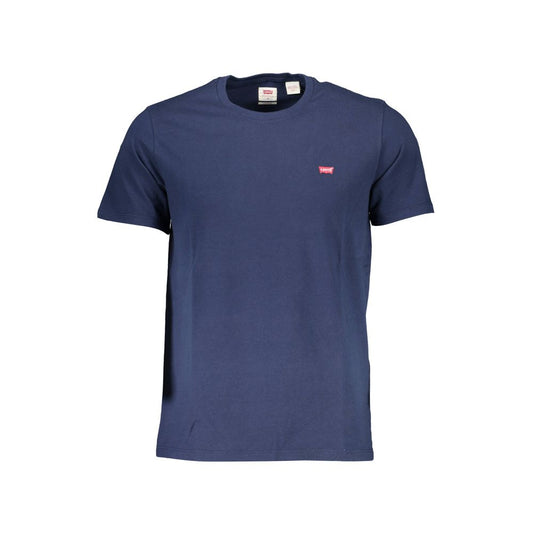 Blu Cotton Men T-Shirt