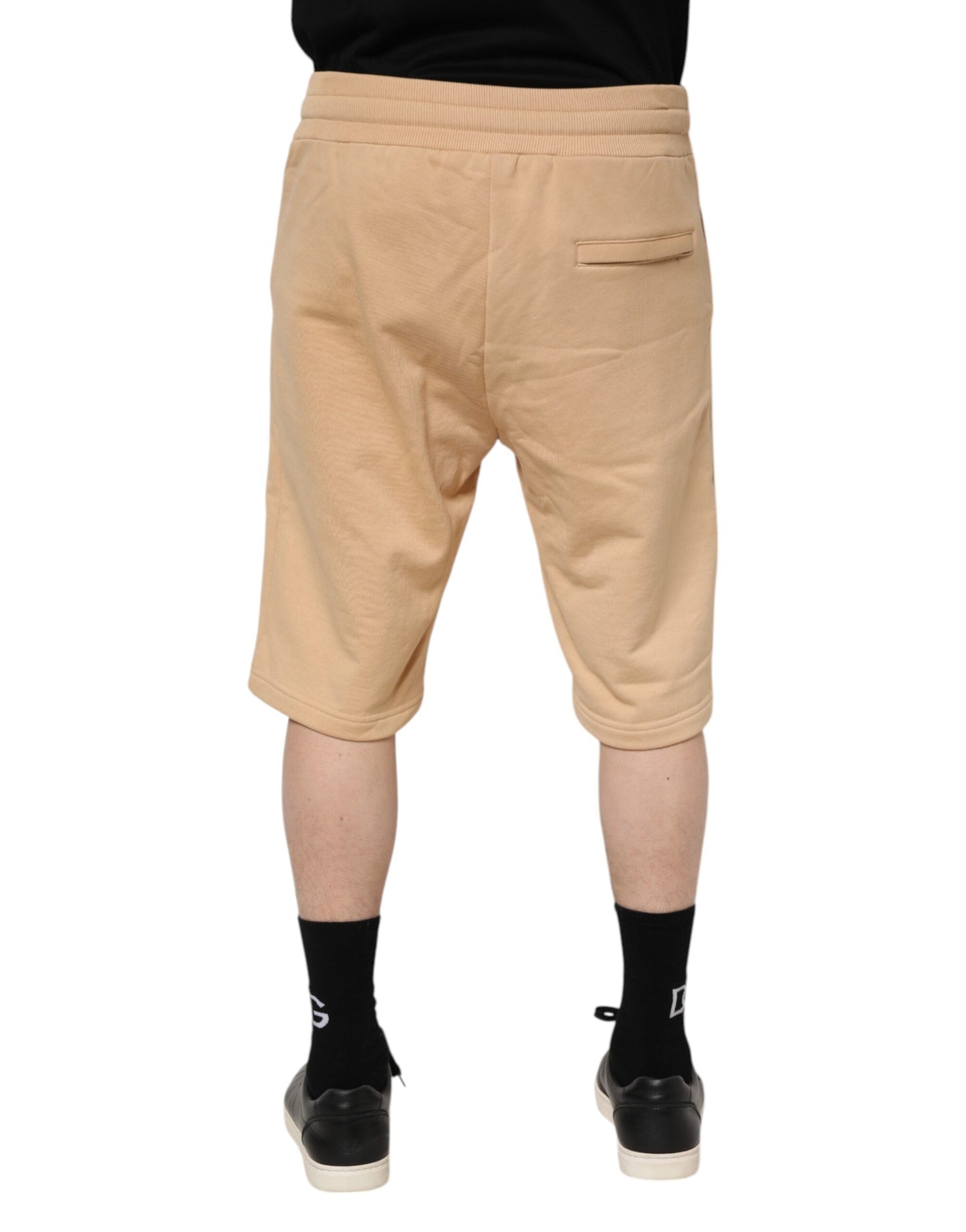Yellow Cotton Men Bermuda Sweatshorts Shorts