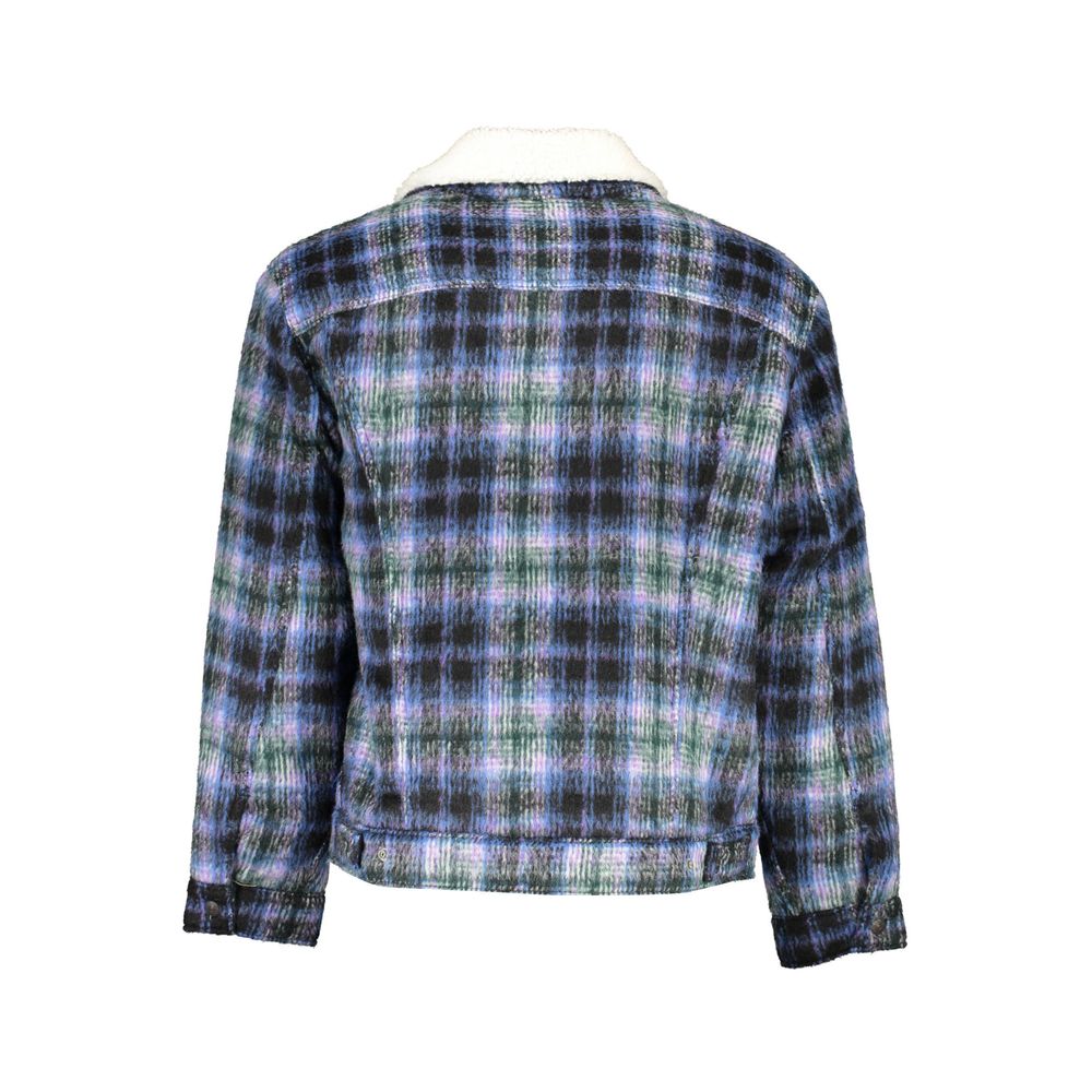 Blue Polyester Jackets & Coat