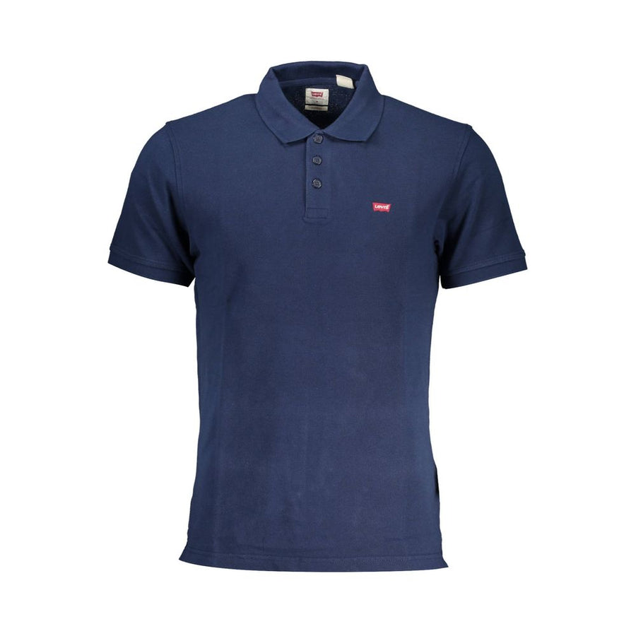 Blue Cotton Polo Shirt