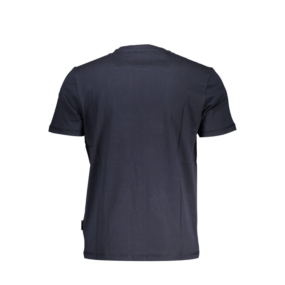 Blu Cotton Men T-Shirt
