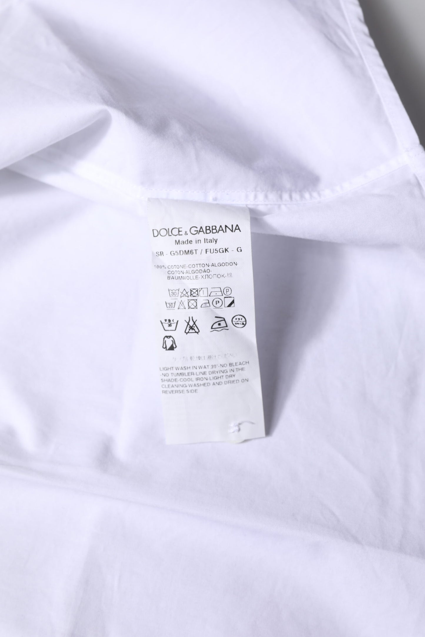 White Cotton GOLD Long Sleeves Formal Shirt